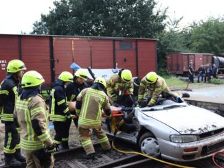 FW Gangelt: Übung auf den Bahngleisen