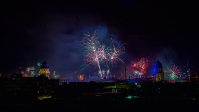 fireworks during night