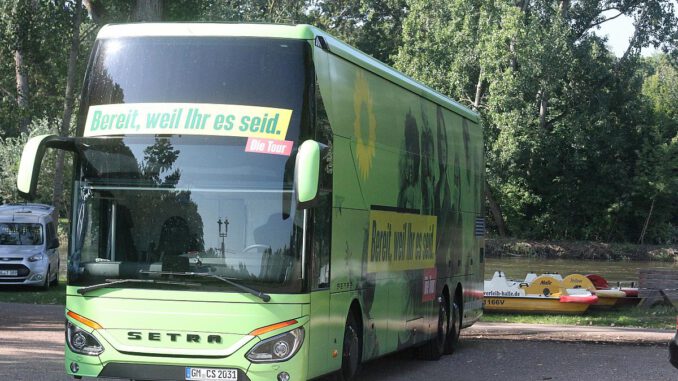 Grünen Wahlkampfbus, über dts Nachrichtenagentur