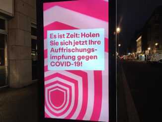 Werbung für die Auffrischungsimpfung, über dts Nachrichtenagentur