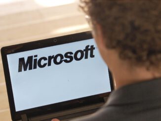 Microsoft-Logo auf einem Computer, über dts Nachrichtenagentur