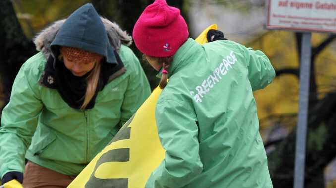 Greenpeace-Protest, über dts Nachrichtenagentur