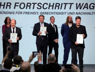 Unterzeichnung Koalitionsvertrag am 7.12.21, über dts Nachrichtenagentur