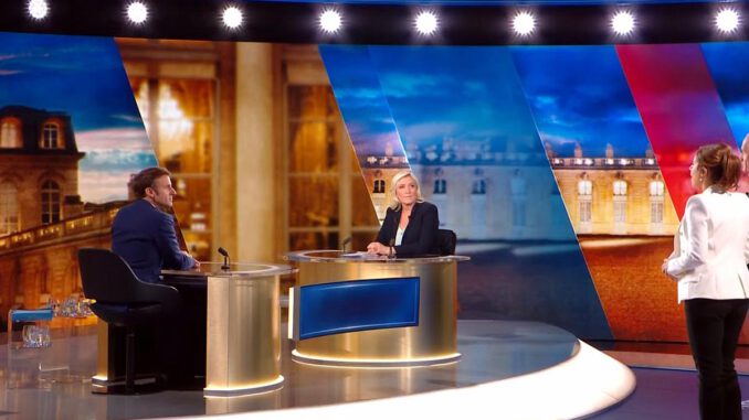 TV-Duell zur Frankreich-Wahl am 20.04.2022, über dts Nachrichtenagentur